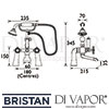 Bristan 1901 Bath Shower Mixer Dimensions